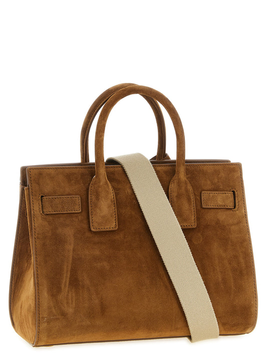 Saint Laurent Sac De Jour Small Handbag — Brown Suede