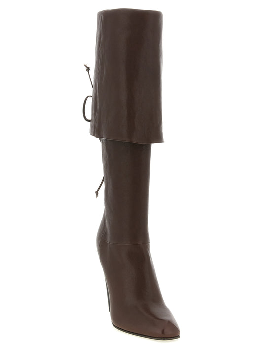 Alexander McQueen Horn Heel Boots — Women's Brown Boots