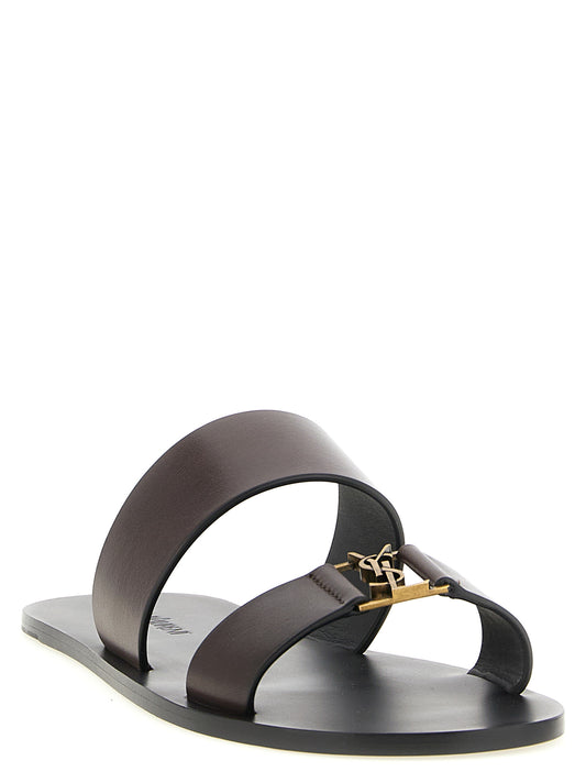 Saint Laurent Sandals — Babylone Leather Men’s Sandals
