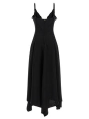 Alexander McQueen Gancini Dress – Satin Black Evening Dress