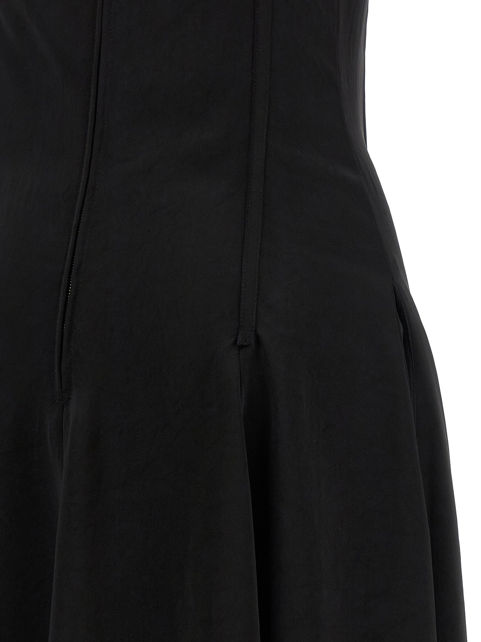 Alexander McQueen Gancini Dress – Satin Black Evening Dress