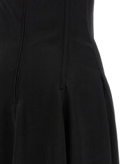 Alexander McQueen Gancini Dress – Satin Black Evening Dress
