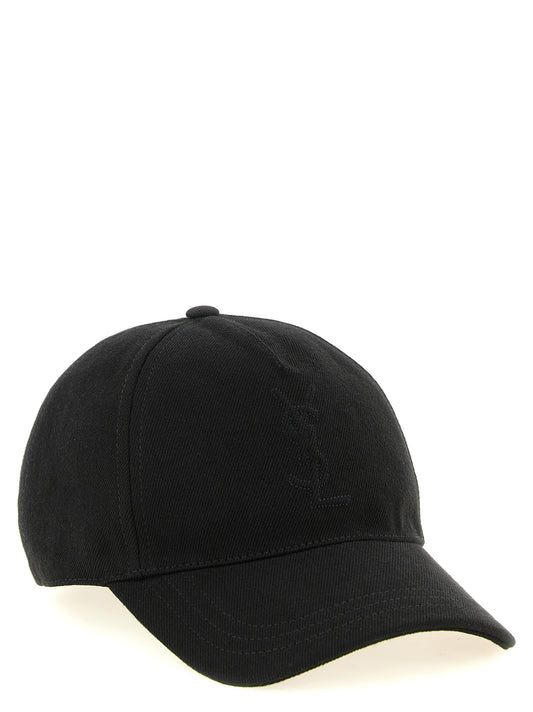 Saint Laurent Cassandre Cap — Men’s Black Cotton Baseball
