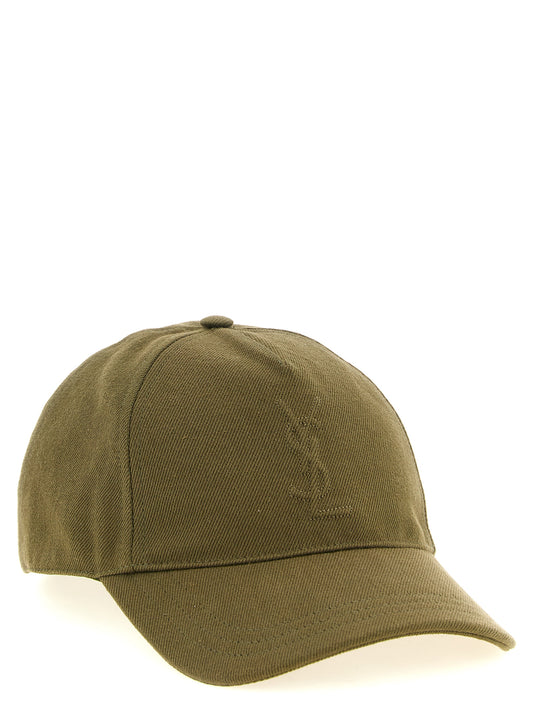 Saint Laurent Cassandre Cap — Cotton Denim Baseball Cap