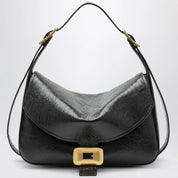 Balenciaga Medium Clicca shoulder bag in lambskin leather, black