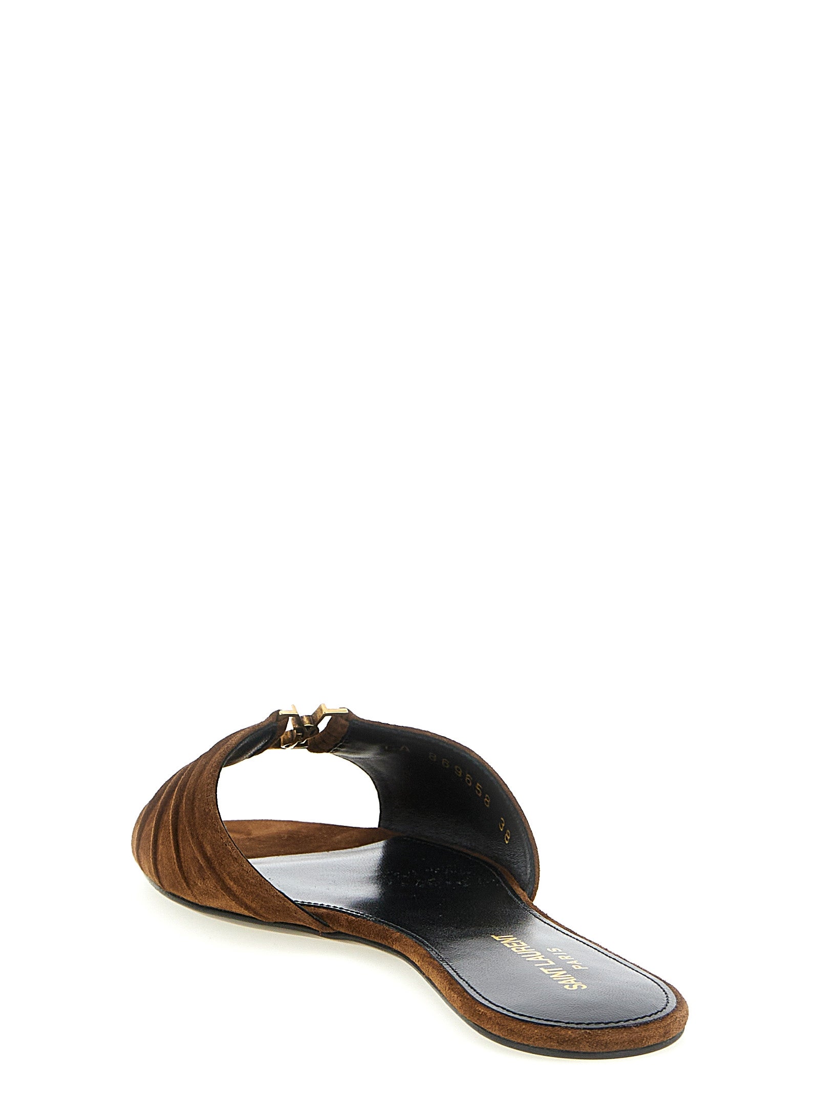 Saint Laurent Babylone Mules Sandals — Women’s Brown