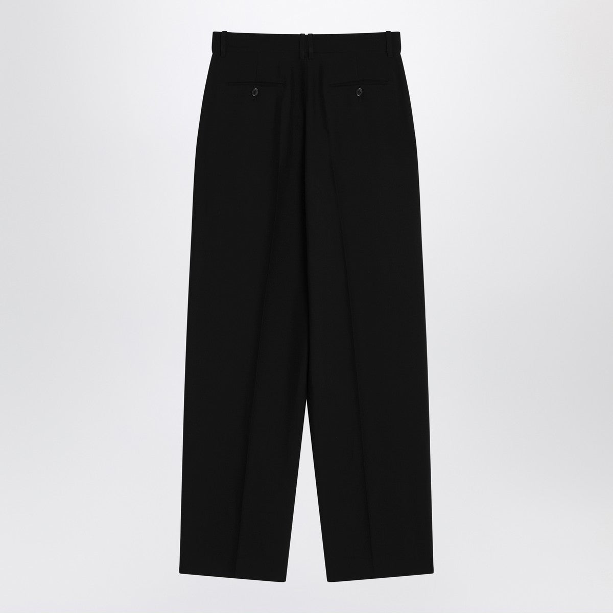 Pantalon The Row Lilas en laine et lin noir