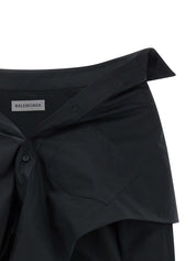 Balenciaga Crop Shirt Off The Shoulder