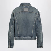 Balenciaga Kick cotton denim jacket in dirty vintage blue