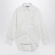 Balenciaga Cocoon shirt in cotton and silk poplin, white