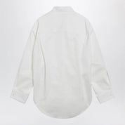 Balenciaga Cocoon shirt in cotton and silk poplin, white