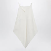 Balenciaga Scarf-inspired wool and silk crepe top in ivory