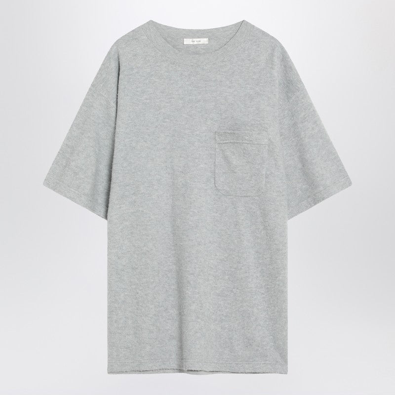 The Row Kaddy T-shirt — Light Grey Brushed Cotton