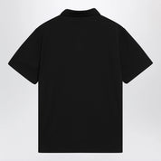 Moncler Grenoble Black polo shirt with logo patch