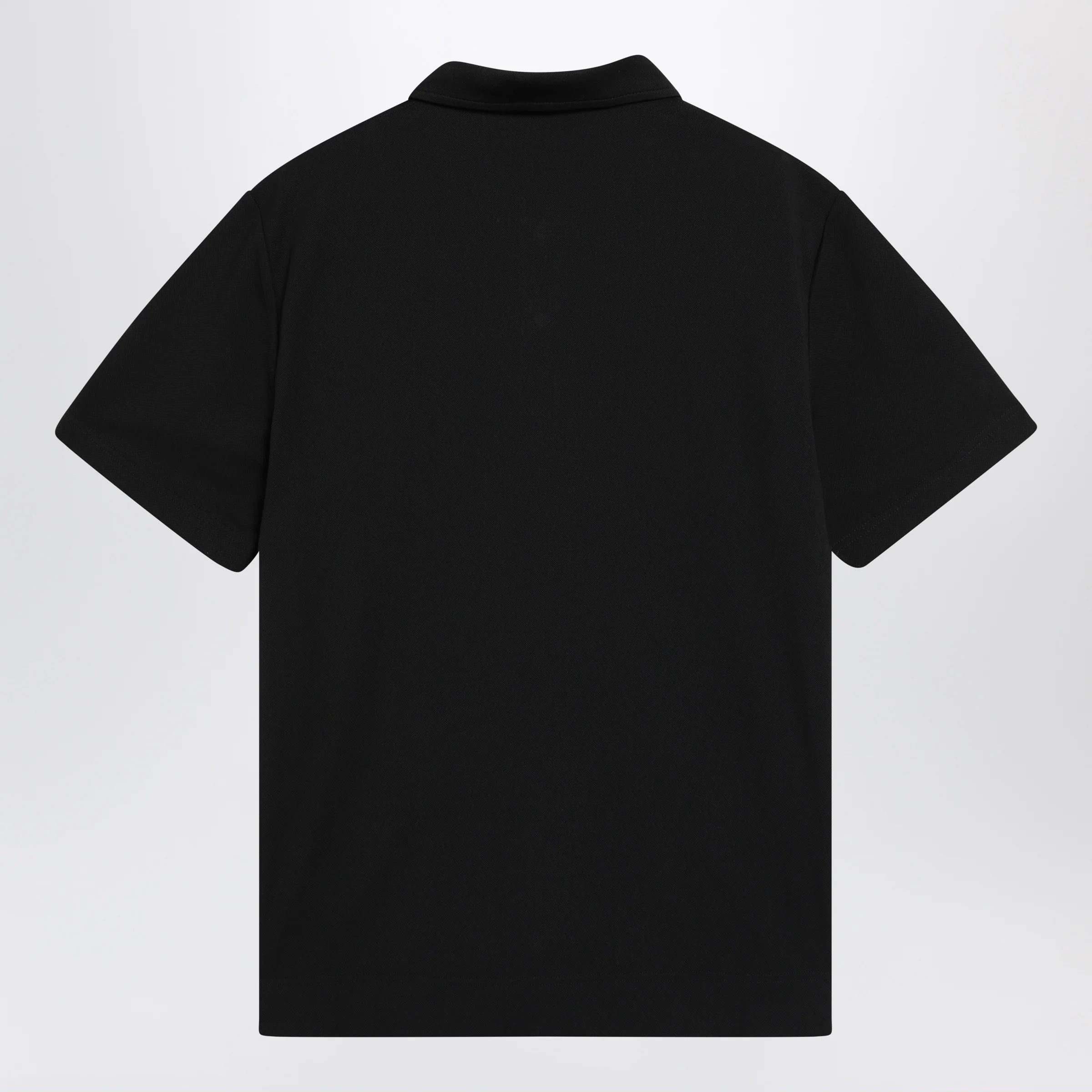 Moncler Grenoble Black polo shirt with logo patch