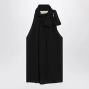 Valentino Black silk top with neck bow