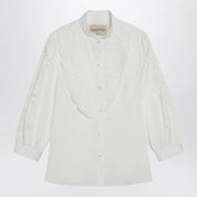 Valentino White shirt with Sangallo embroidery