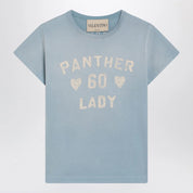Valentino Light blue Panther Lady T-shirt