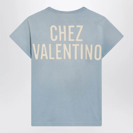 Valentino Light blue Panther Lady T-shirt