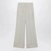 Valentino Ivory supergran trousers with Plusdepois print