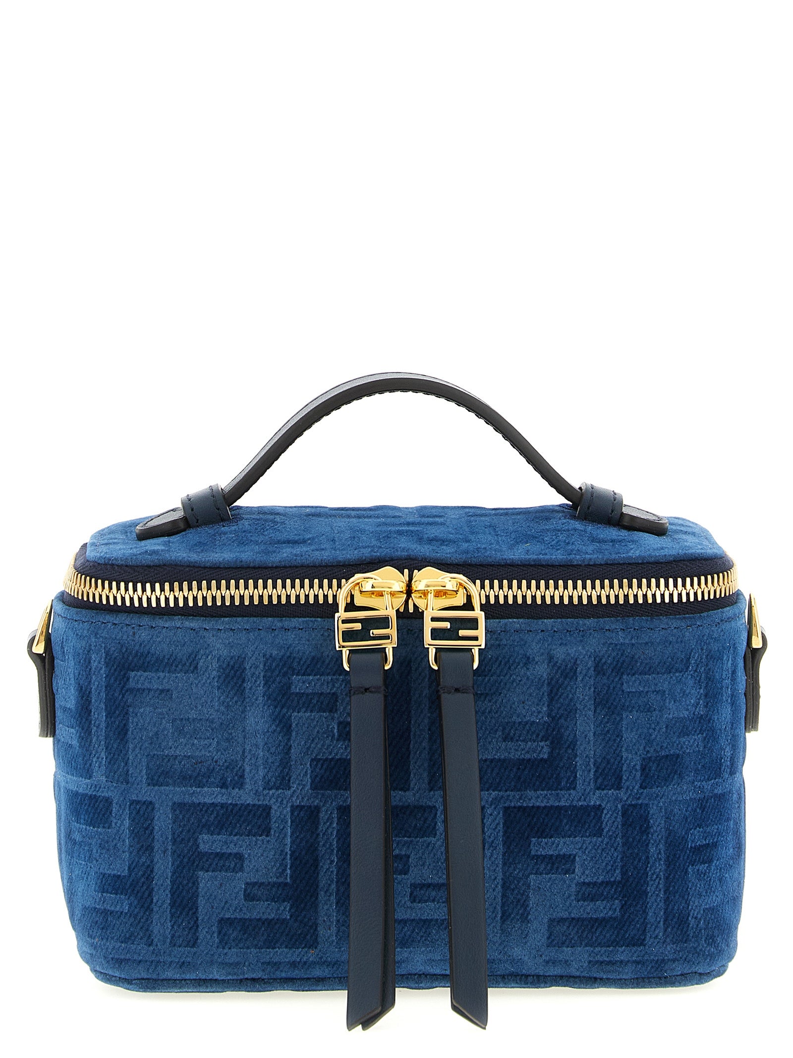 Fendi Vanity Handbag — Blue FF Denim Shoulder Bag