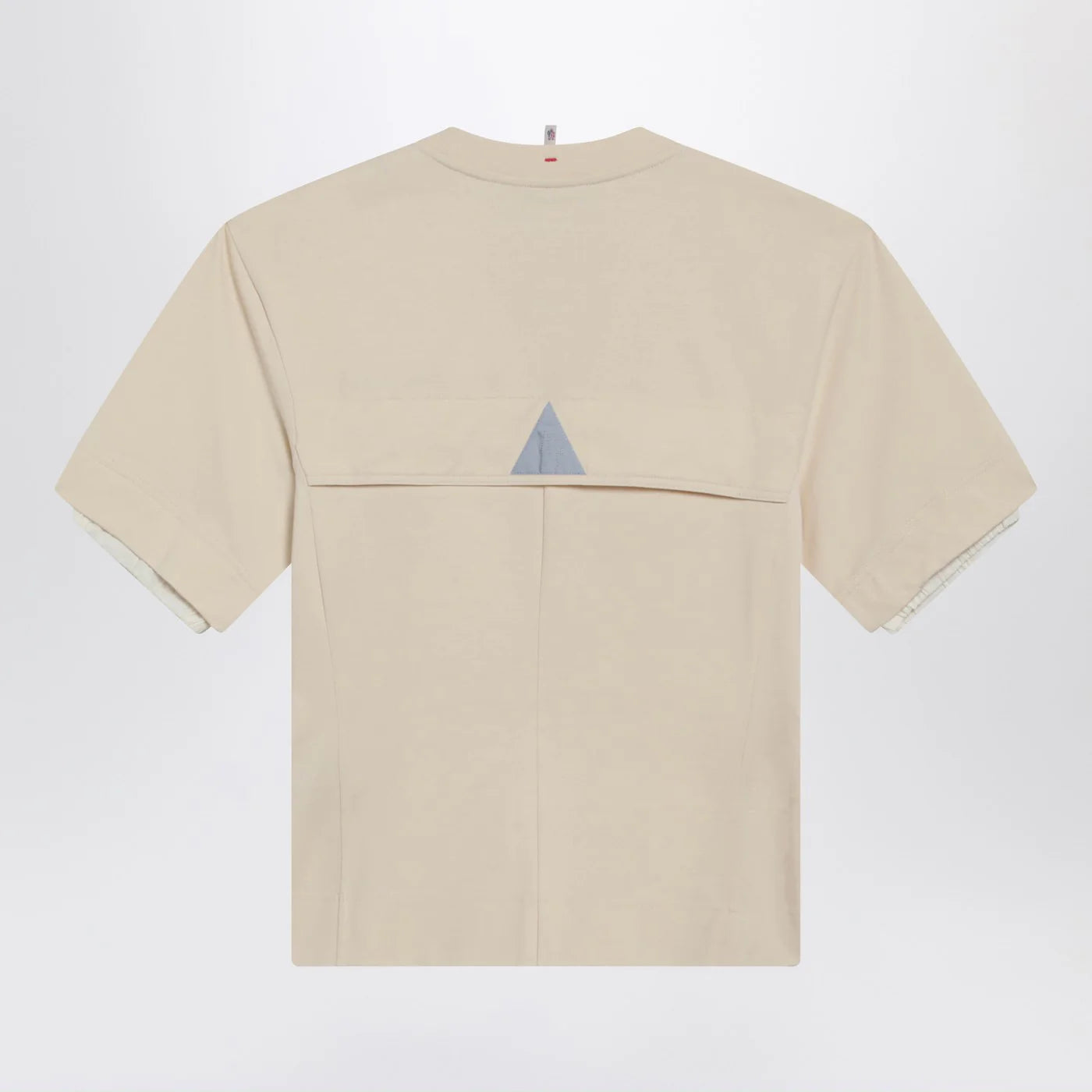 Moncler Grenoble White cotton-blend T-shirt with logo patch