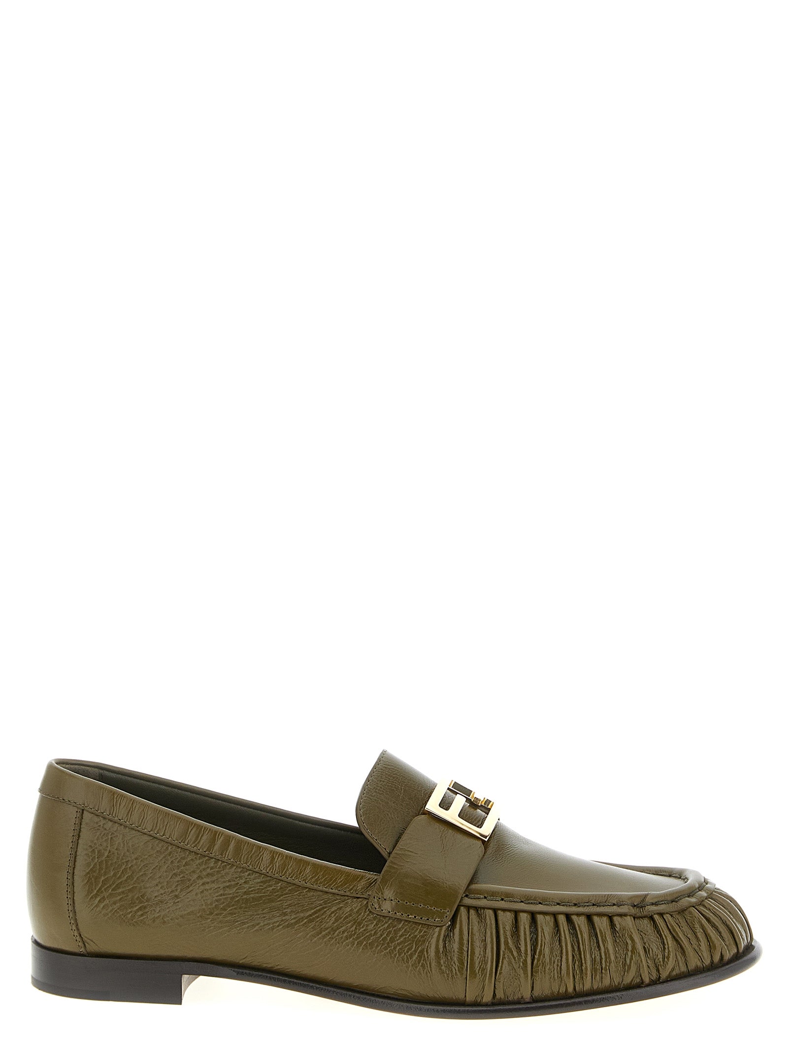 Fendi Baguette Loafers Moccasins for Women — Green