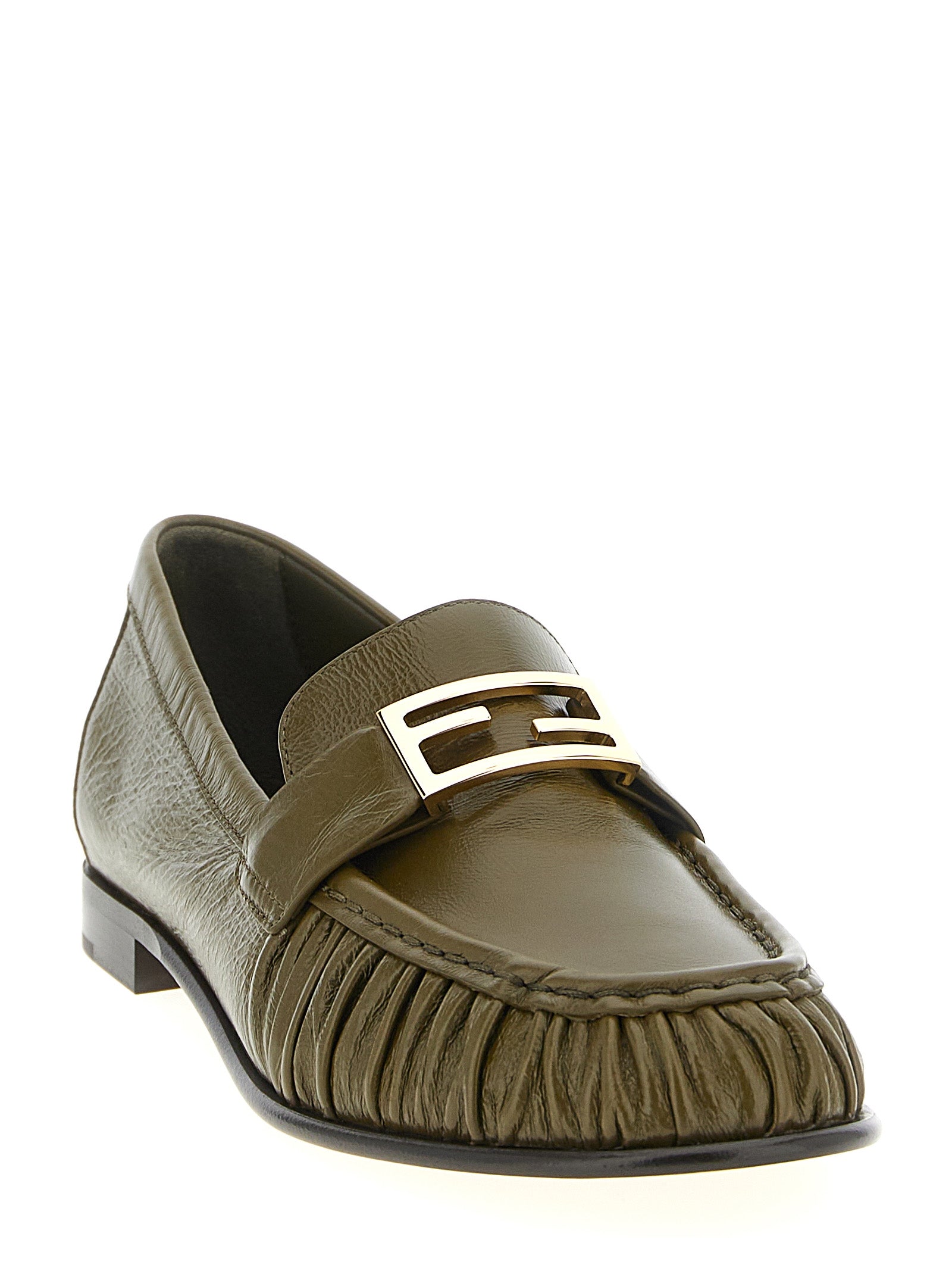 Fendi Baguette Loafers Moccasins for Women — Green