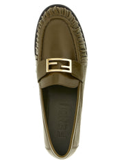 Fendi Baguette Loafers Moccasins for Women — Green