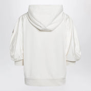 Moncler White short-sleeve jersey sweatshirt
