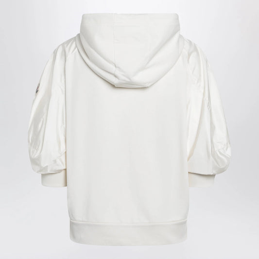 Moncler White short-sleeve jersey sweatshirt