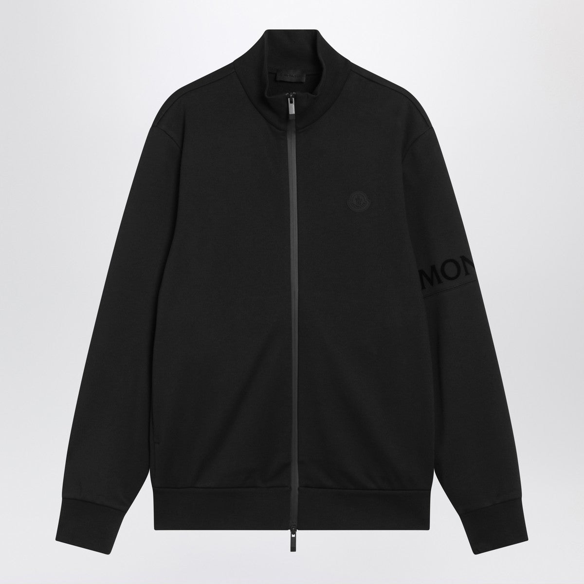 Moncler Black cotton zip hoodie