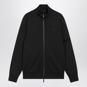 Moncler Black cotton zip hoodie