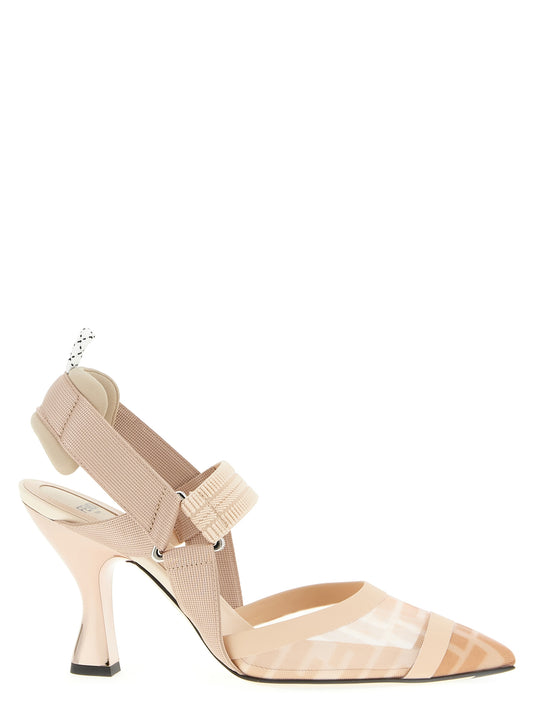 Fendi Colibrì Slingback Pumps — Pink 8.5mm Heel