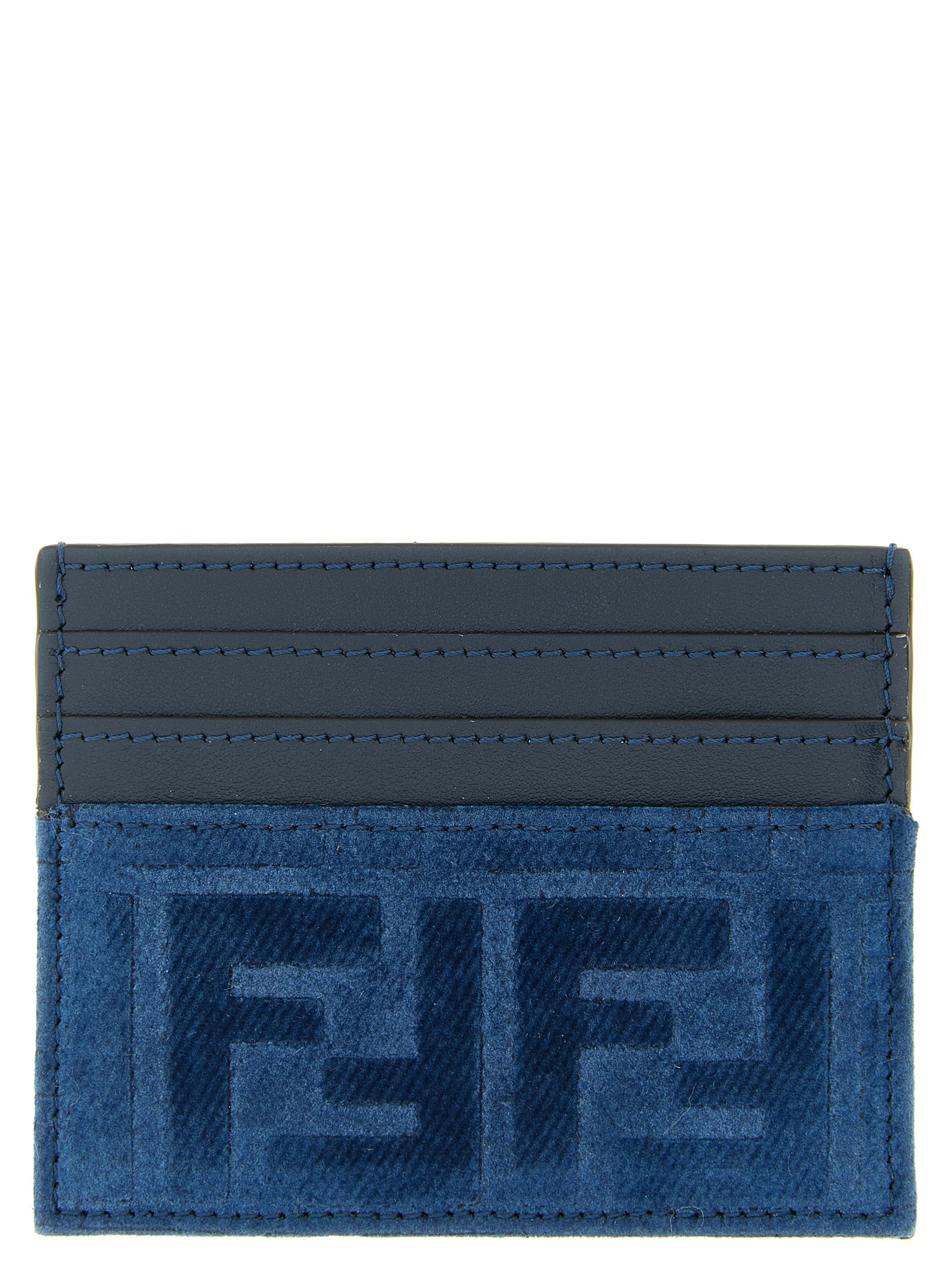 Fendi Ff Denim Card Holder