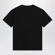 Valentino Black cotton T-shirt with VGold