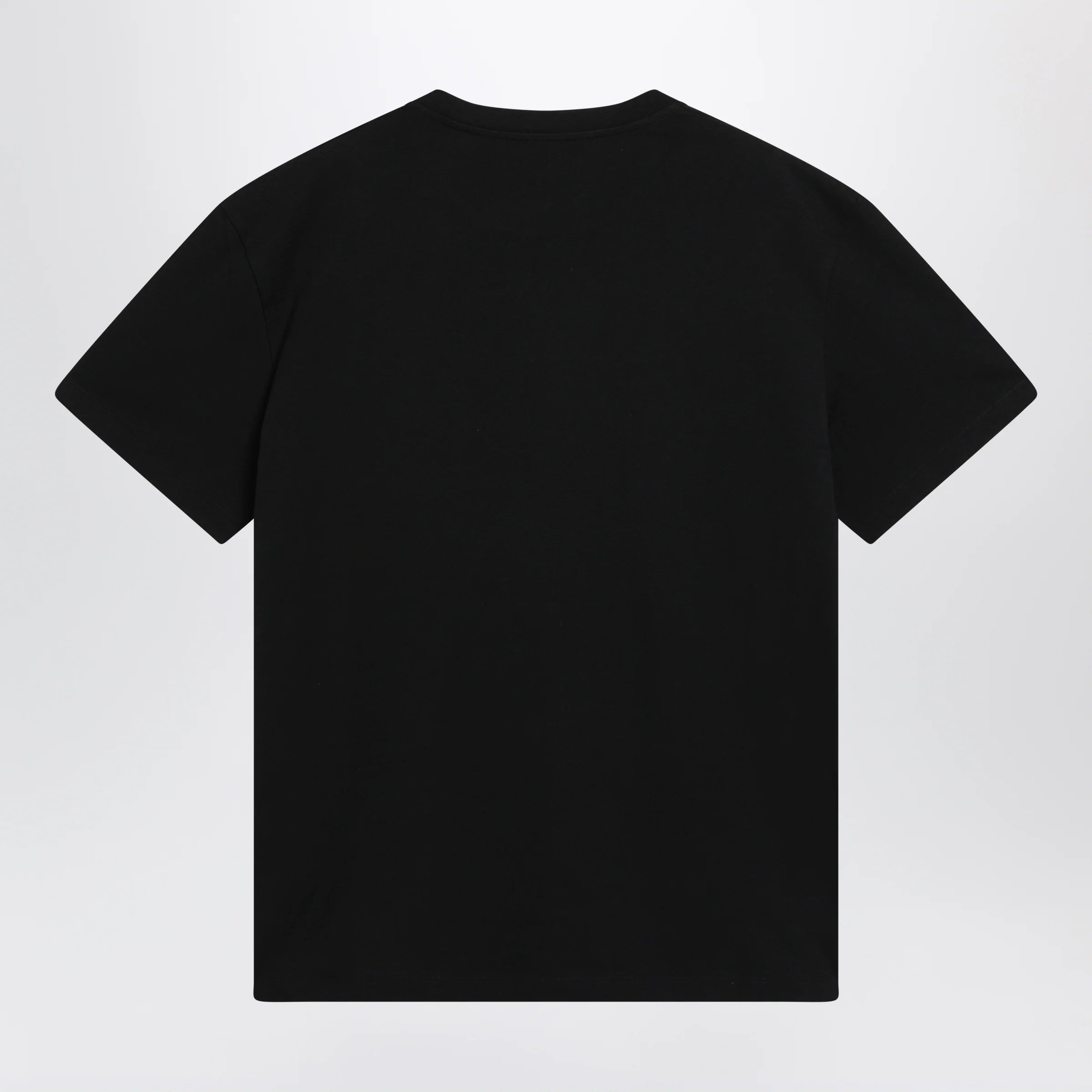 Valentino Black cotton T-shirt with VGold