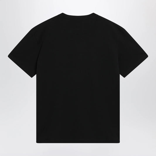 Valentino Black cotton T-shirt with VGold