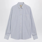 Valentino Ivory shirt with light blue and blue stripes