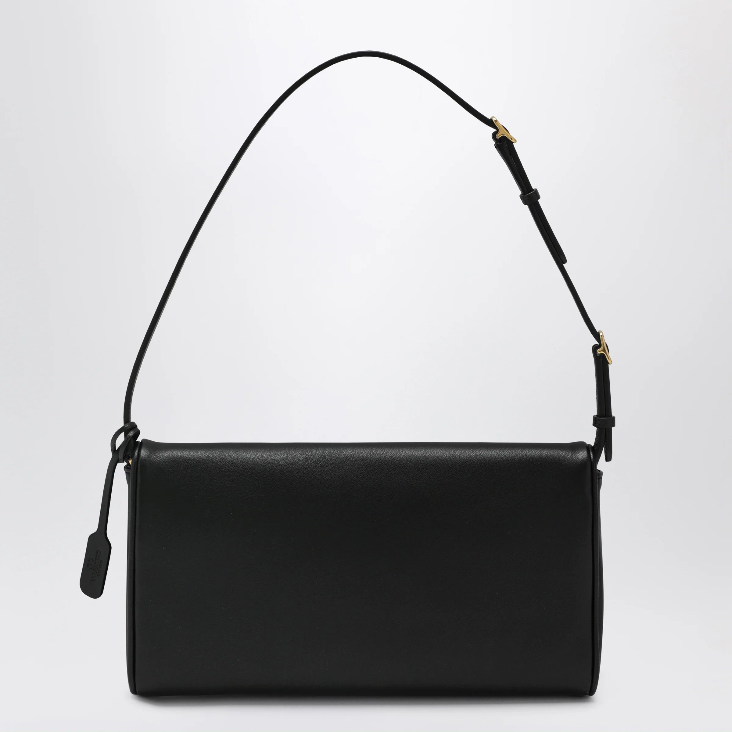 Valentino Garavani Devain VLogo leather clutch shoulder bag in black