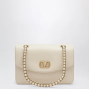 Valentino Garavani Medium Djuna shoulder bag in nappa leather, white
