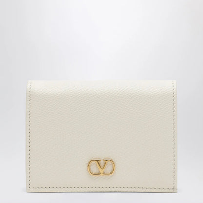 Valentino Garavani VLogo Signature ivory leather wallet