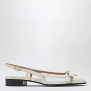 Valentino Garavani Valet Du Roi slingback ballerina ivory