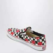 Valentino Garavani X Vans Slip-On Sneakers black/red with VLogo Checkerboard print and polka-dot detail