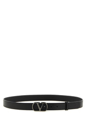 Valentino Garavani VLogo Signature Belt — Black, 3cm