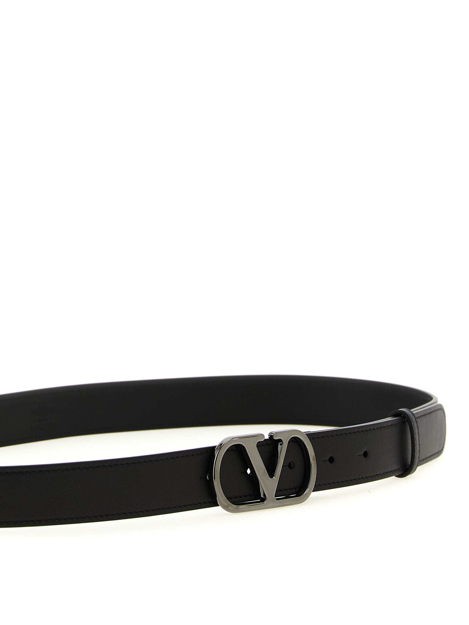 Valentino Garavani VLogo Signature Belt — Black, 3cm