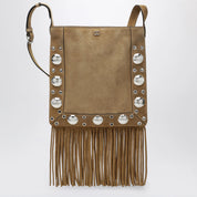 Valentino Garavani Beige Nellcôte bag in suede with fringes