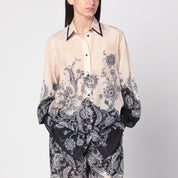 Zimmermann Rhiannon shirt in cream silk with fantasy print