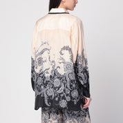 Zimmermann Rhiannon shirt in cream silk with fantasy print