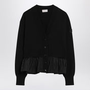 Cardigan noir en cachemire mélangé Moncler